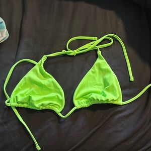 Vibrant Neon Green Bikini Top
